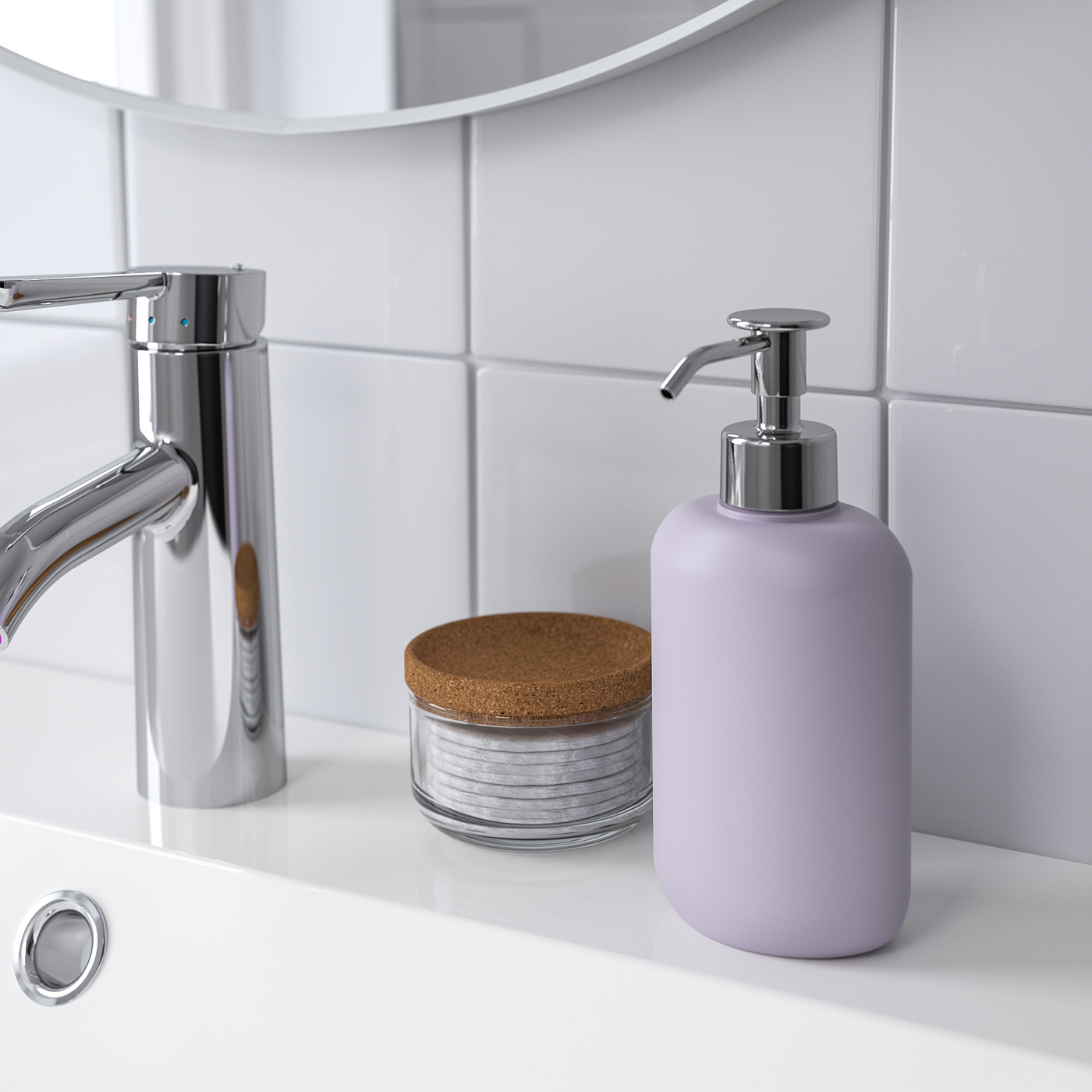 Dispenser sapone in ceramica beige - Brik