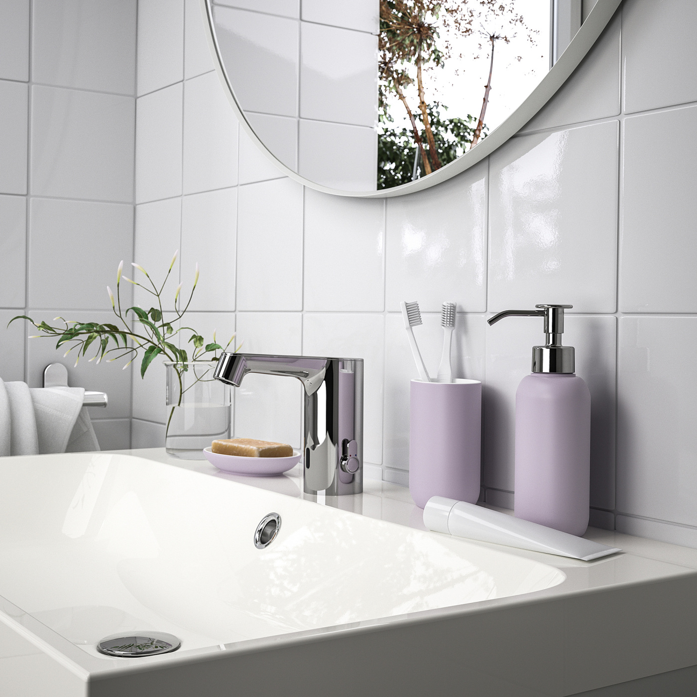 EKOLN soap dispenser lilac - IKEA