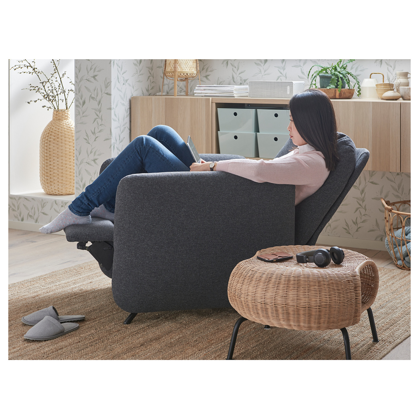 EKOLSUND recliner Gunnared dark grey - IKEA