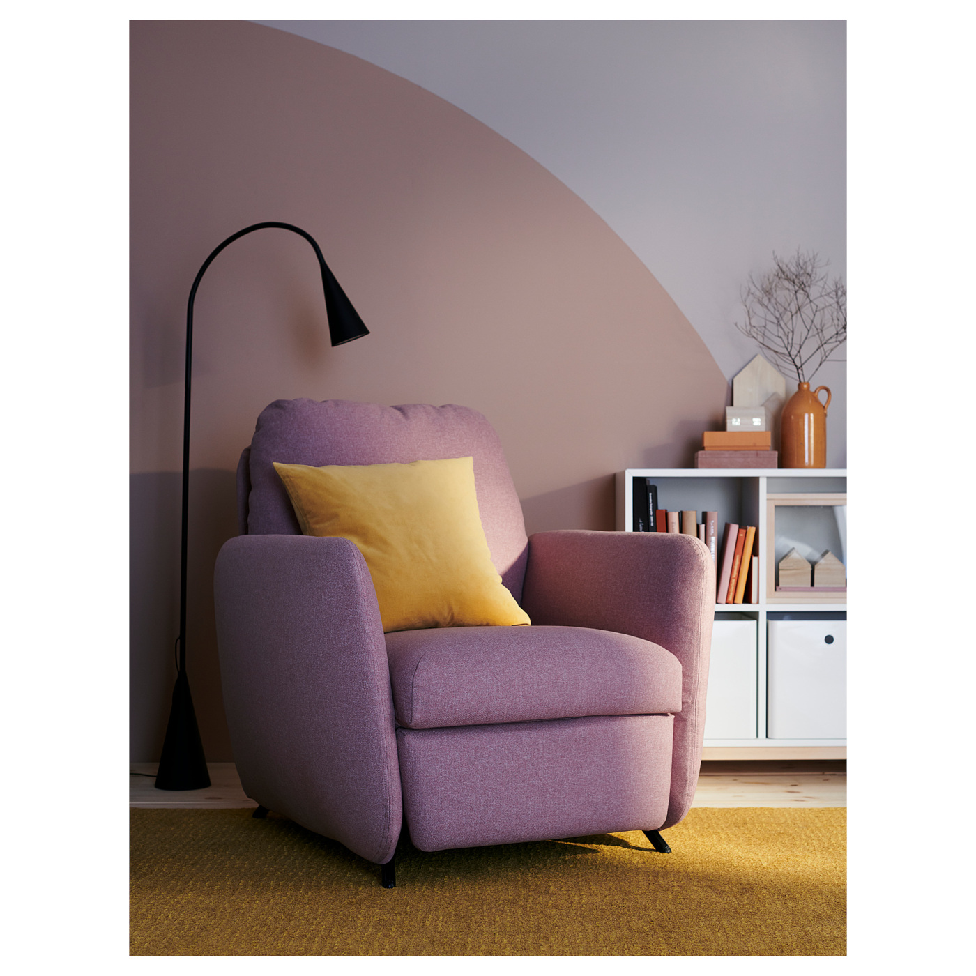 EKOLSUND recliner Gunnared light brown-pink - IKEA