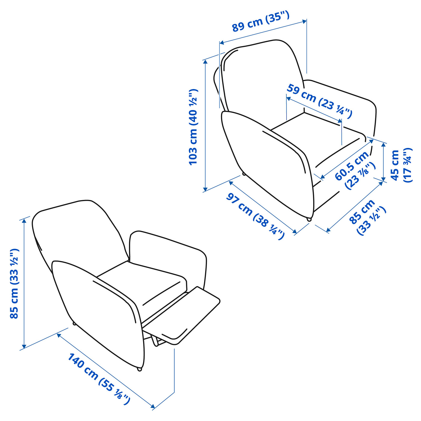 EKOLSUND recliner Gunnared light brown-pink - IKEA