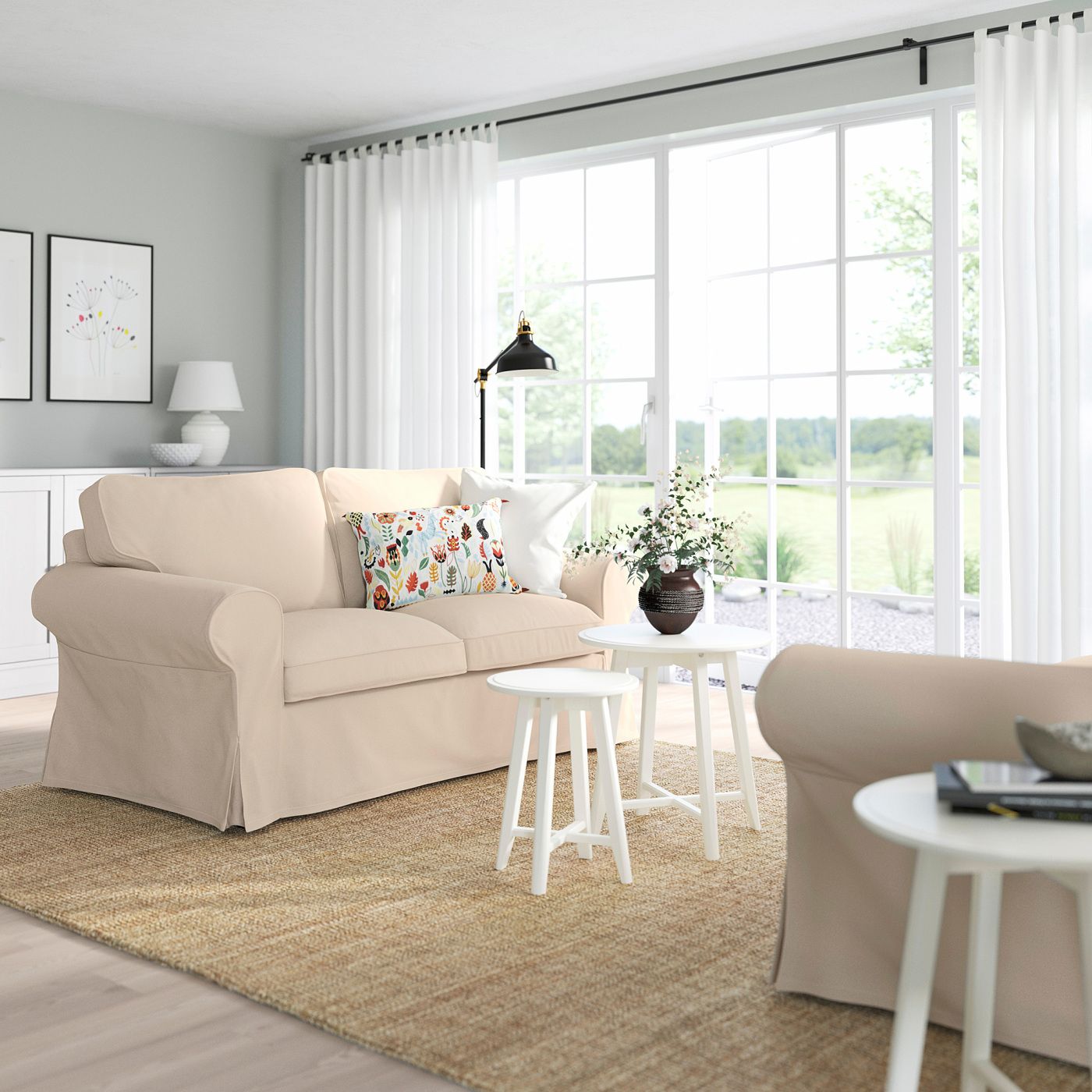 EKTORP 2-seat sofa Hallarp beige - IKEA
