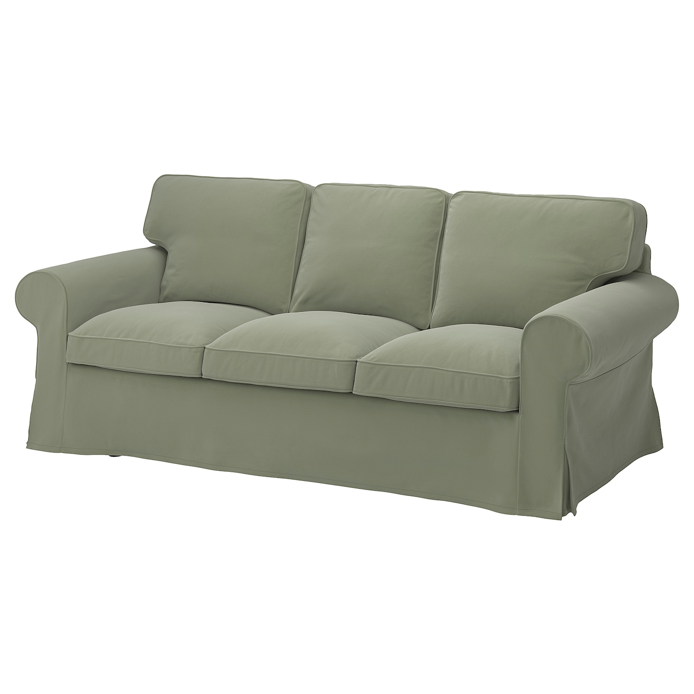 EKTORP 3 seat sofa Hakebo grey green IKEA