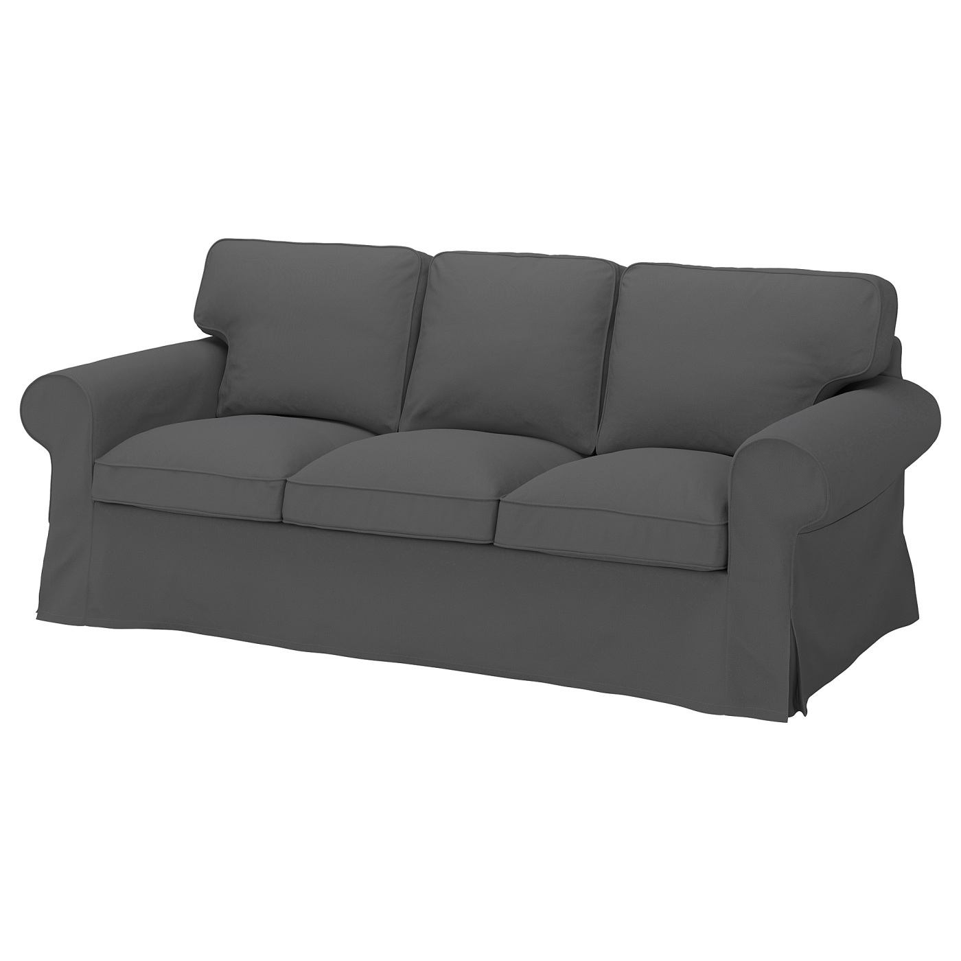 EKTORP cover for 3-seat sofa Hallarp grey - IKEA