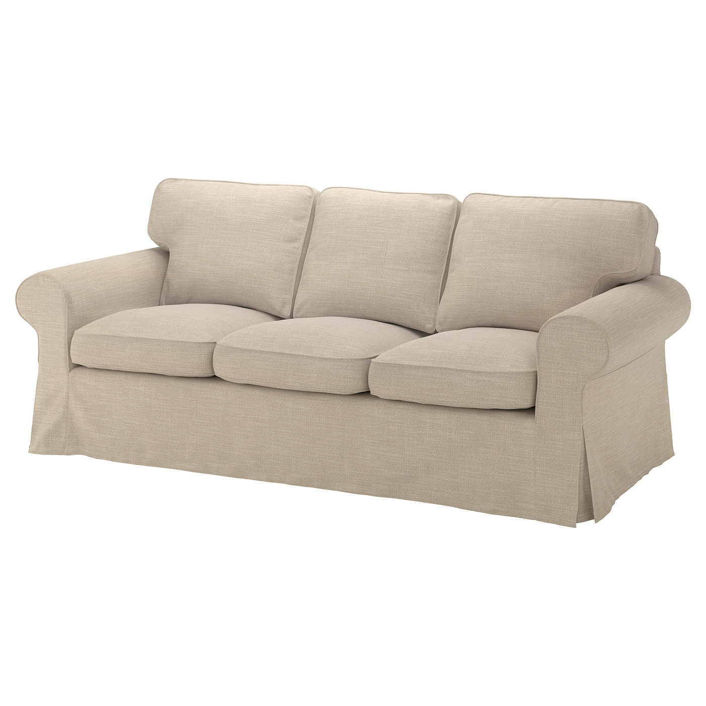 EKTORP cover for 3-seat sofa Hillared beige - IKEA