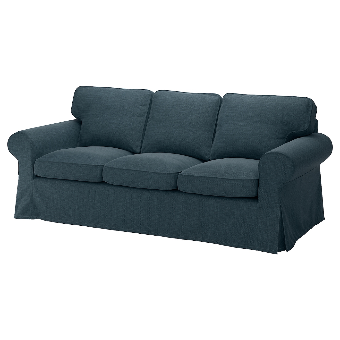 EKTORP cover three-seat sofa Hillared dark blue - IKEA