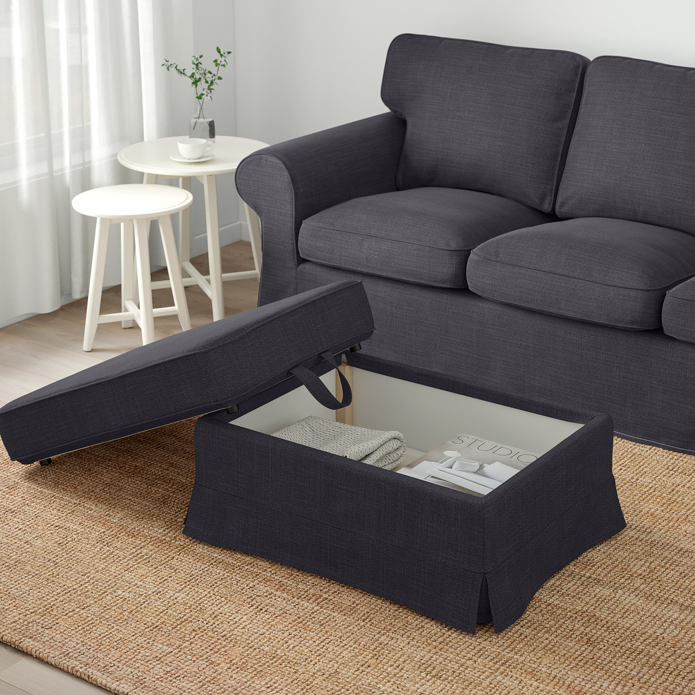 EKTORP footstool Hillared anthracite - IKEA