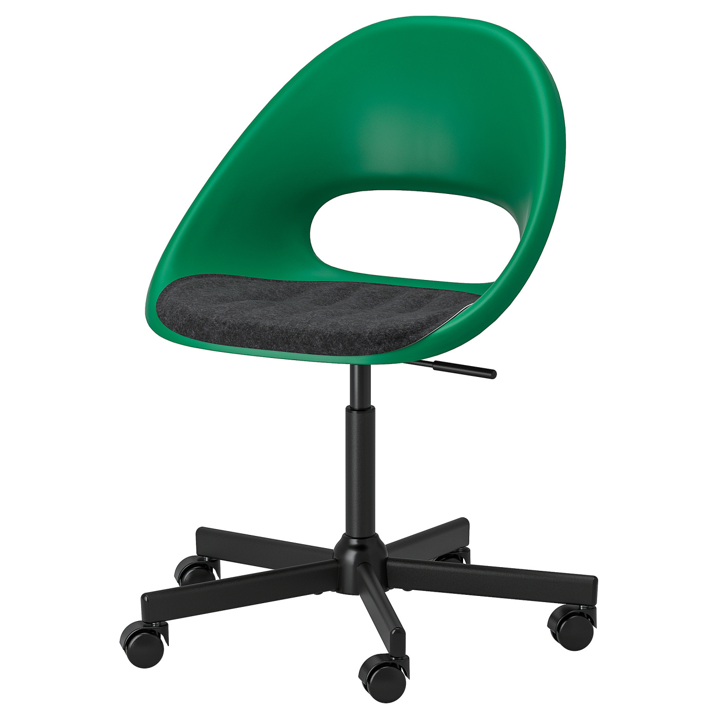 ELDBERGET / MALSKÄR swivel chair + pad green black/dark grey - IKEA