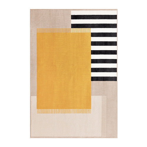 HOTELLRUM ホテルルム *1 個 HOTELLRUM rug, high pile, blue/green white, 5'3