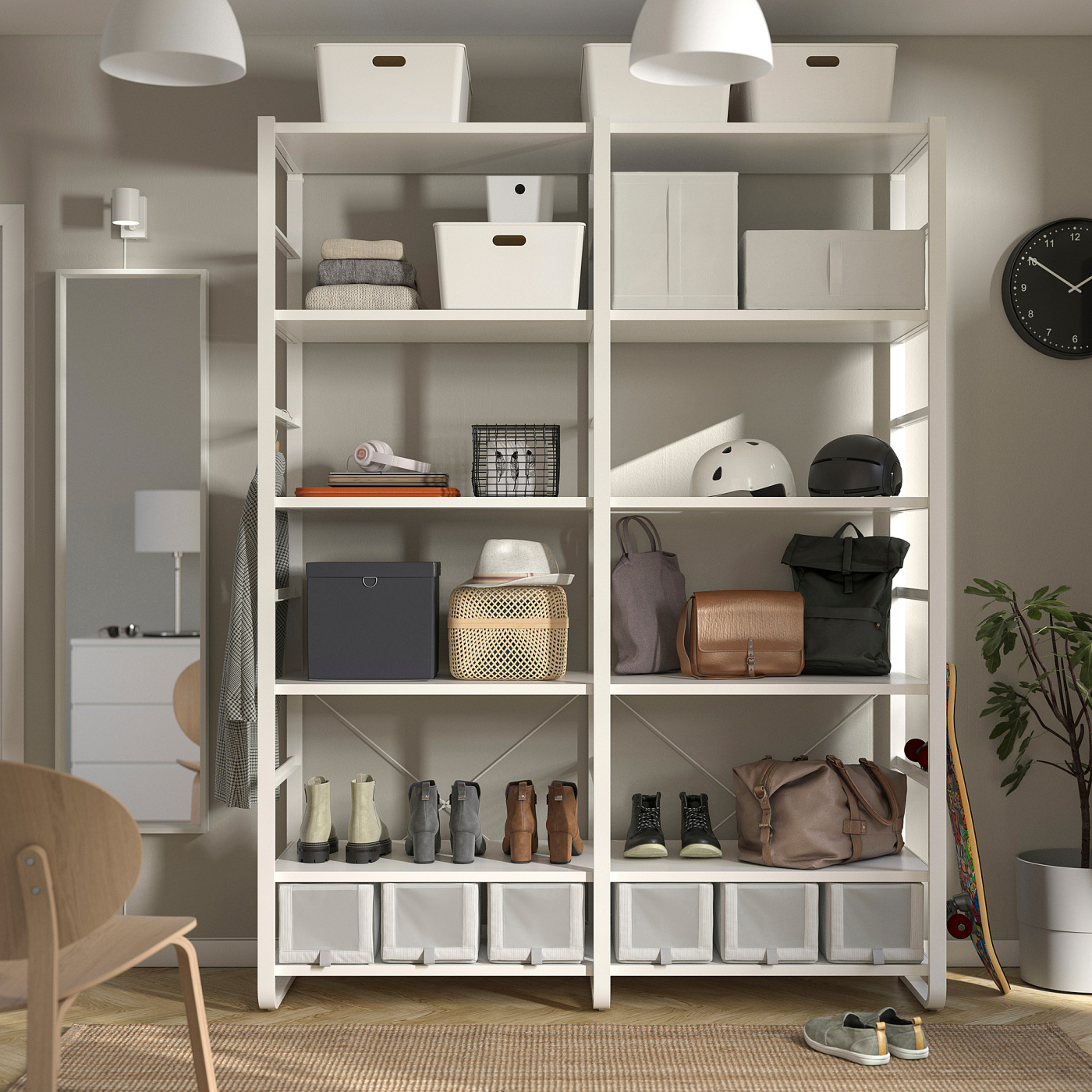 ELVARLI open storage combination white - IKEA