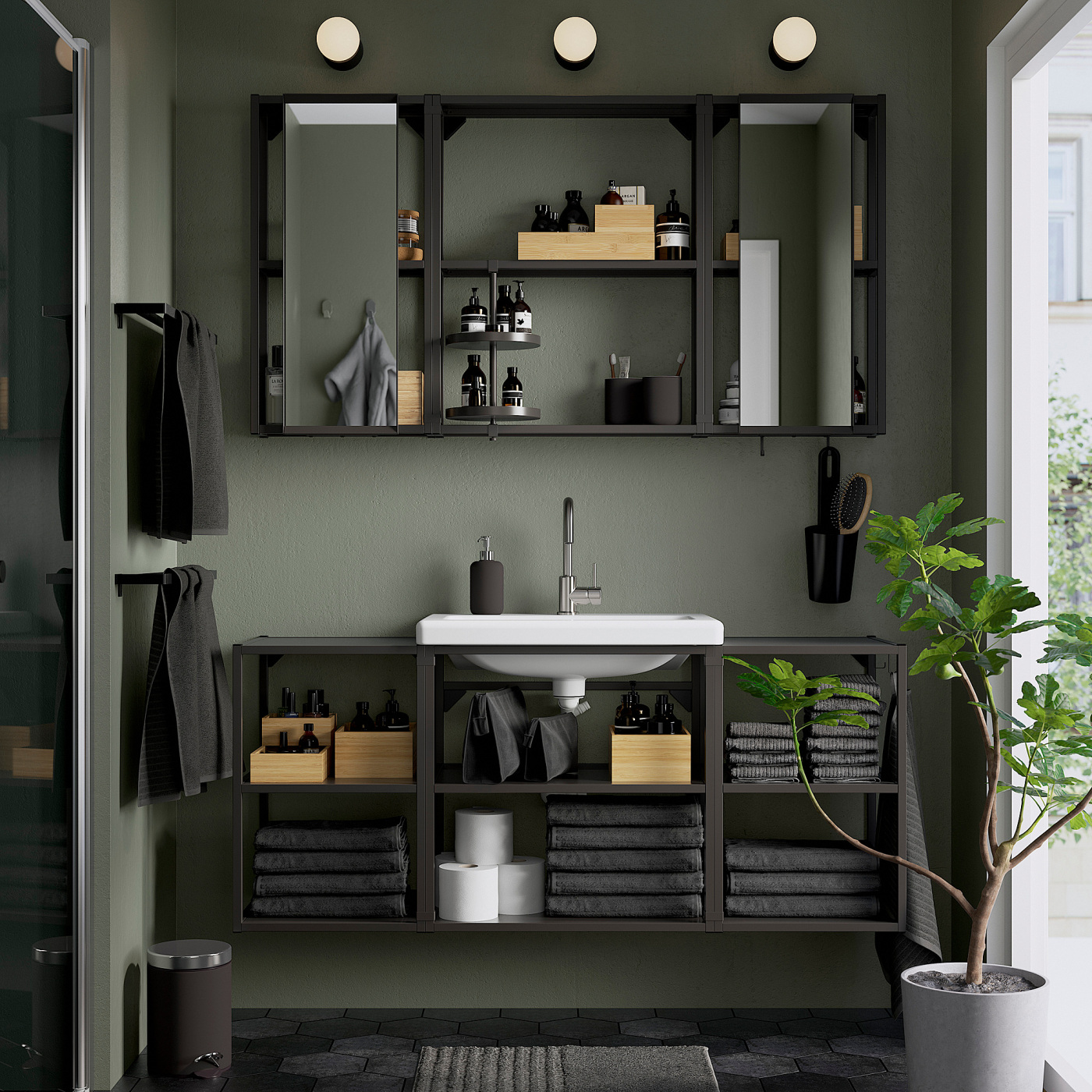 ENHET bathroom anthracite - IKEA