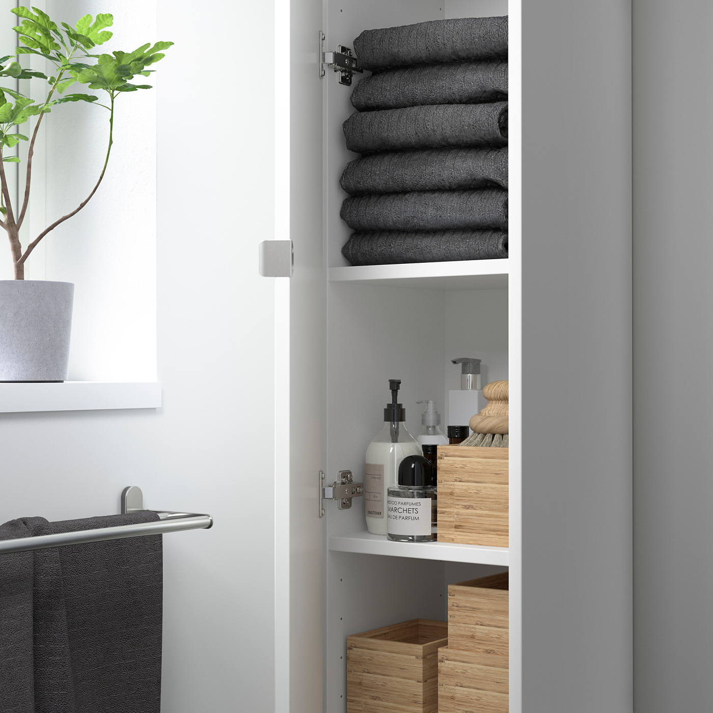 ENHET hi cb w 4 shlvs/door white - IKEA
