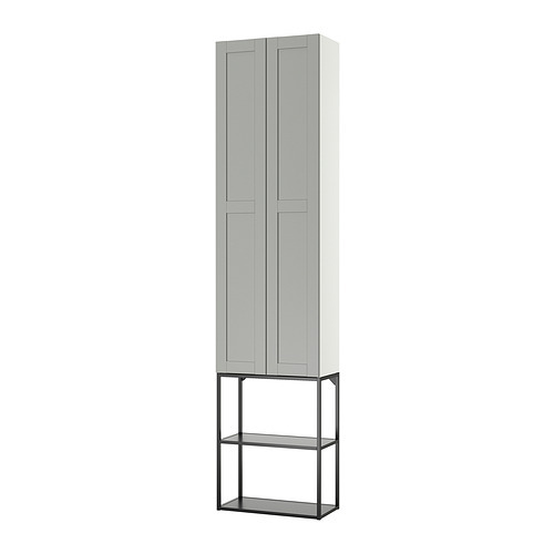 SYVDE cabinet with glass doors white - IKEA