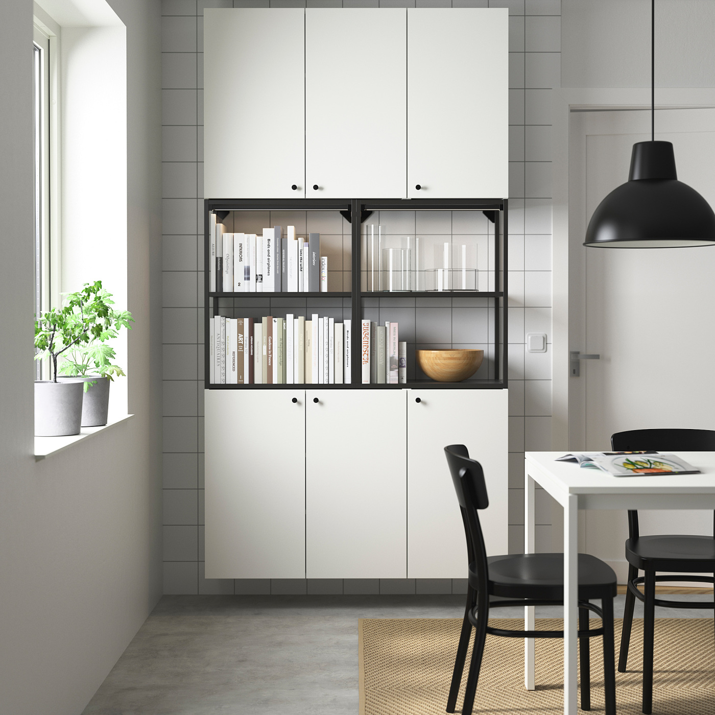 ENHET storage combination anthracite/white - IKEA
