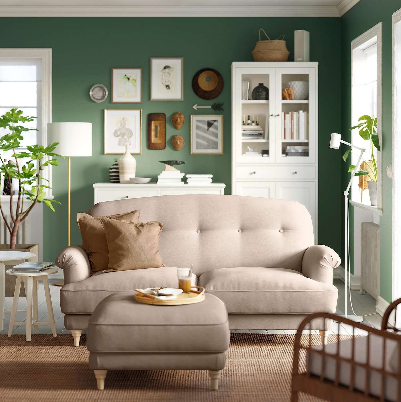 ESSEBODA 2-seat sofa Knäbäck/light beige birch - IKEA