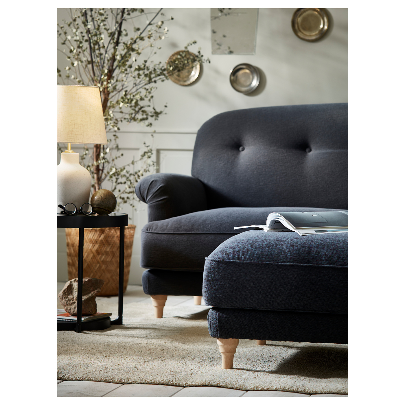 ESSEBODA 3-seat sofa Knäbäck/anthracite birch - IKEA