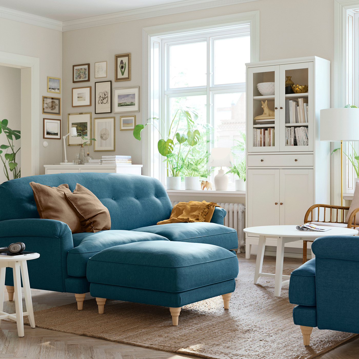 ESSEBODA 3-seat sofa Tallmyra/blue birch - IKEA