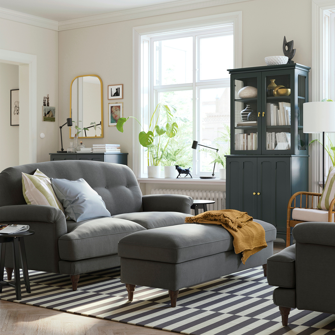 ESSEBODA bench with storage Tallmyra medium grey/brown - IKEA