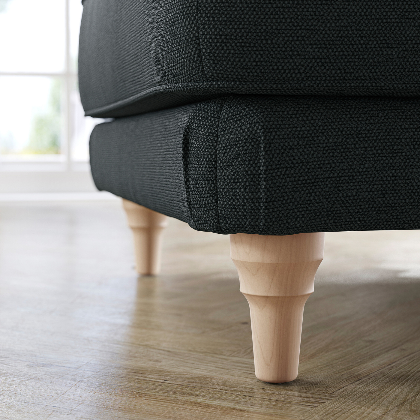 ESSEBODA footstool Knäbäck/anthracite birch - IKEA