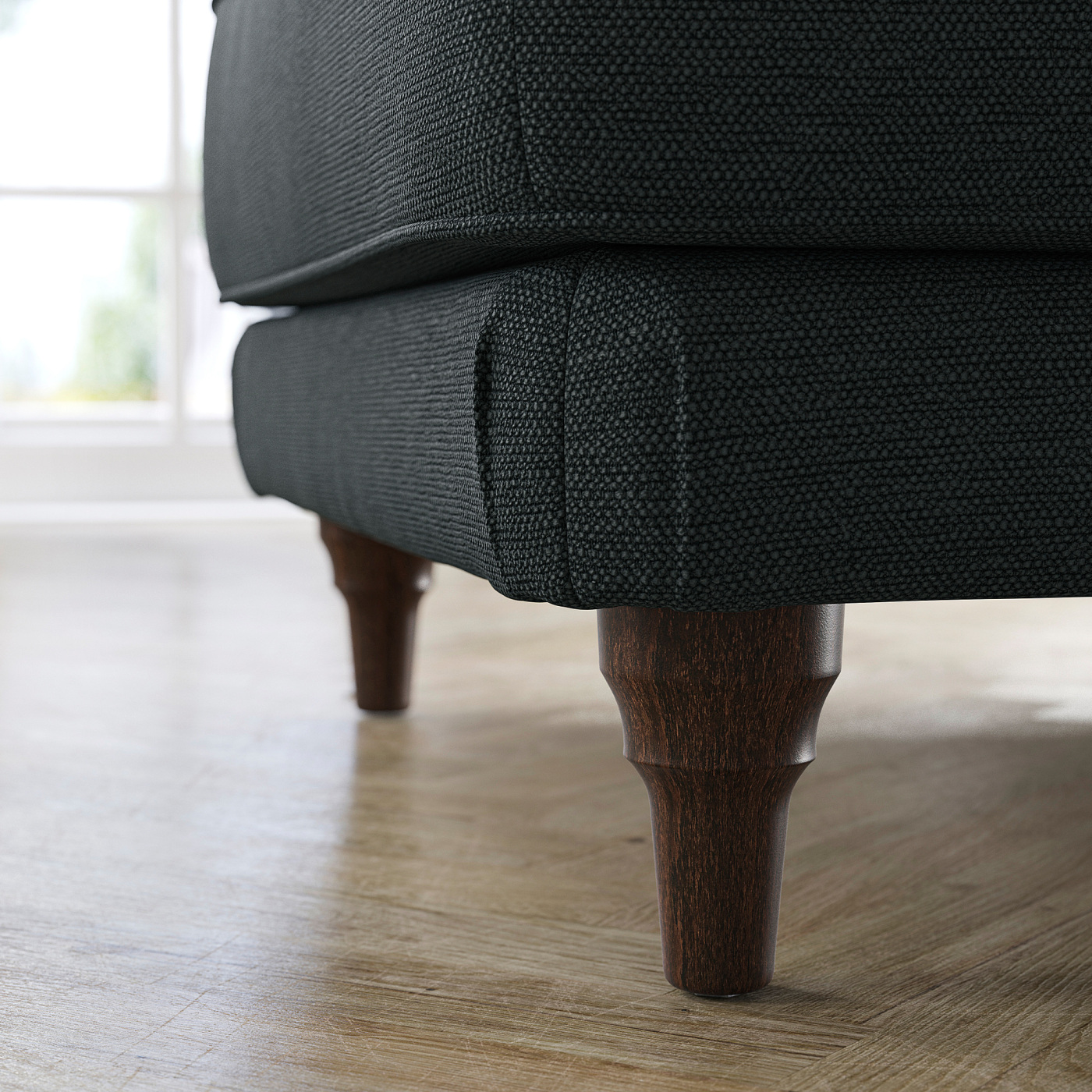 ESSEBODA footstool Knäbäck anthracite/brown - IKEA