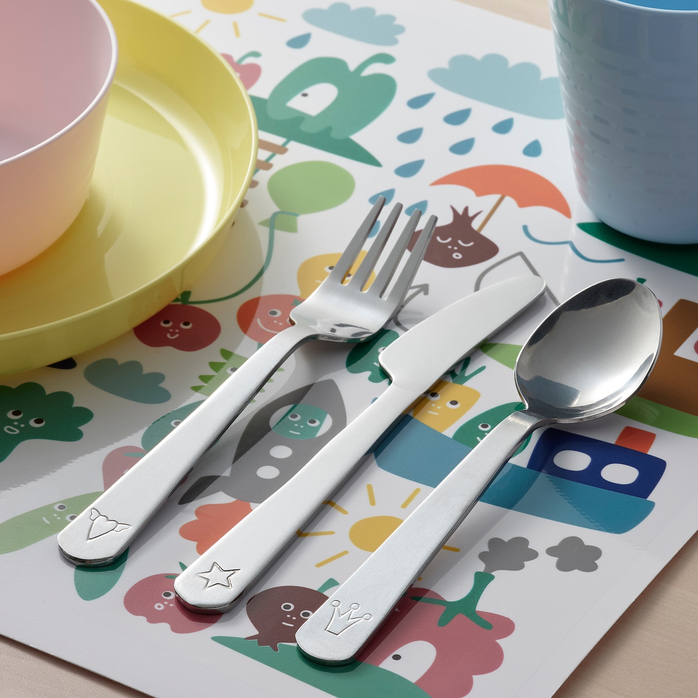 FABLER 3-piece cutlery set stainless steel - IKEA