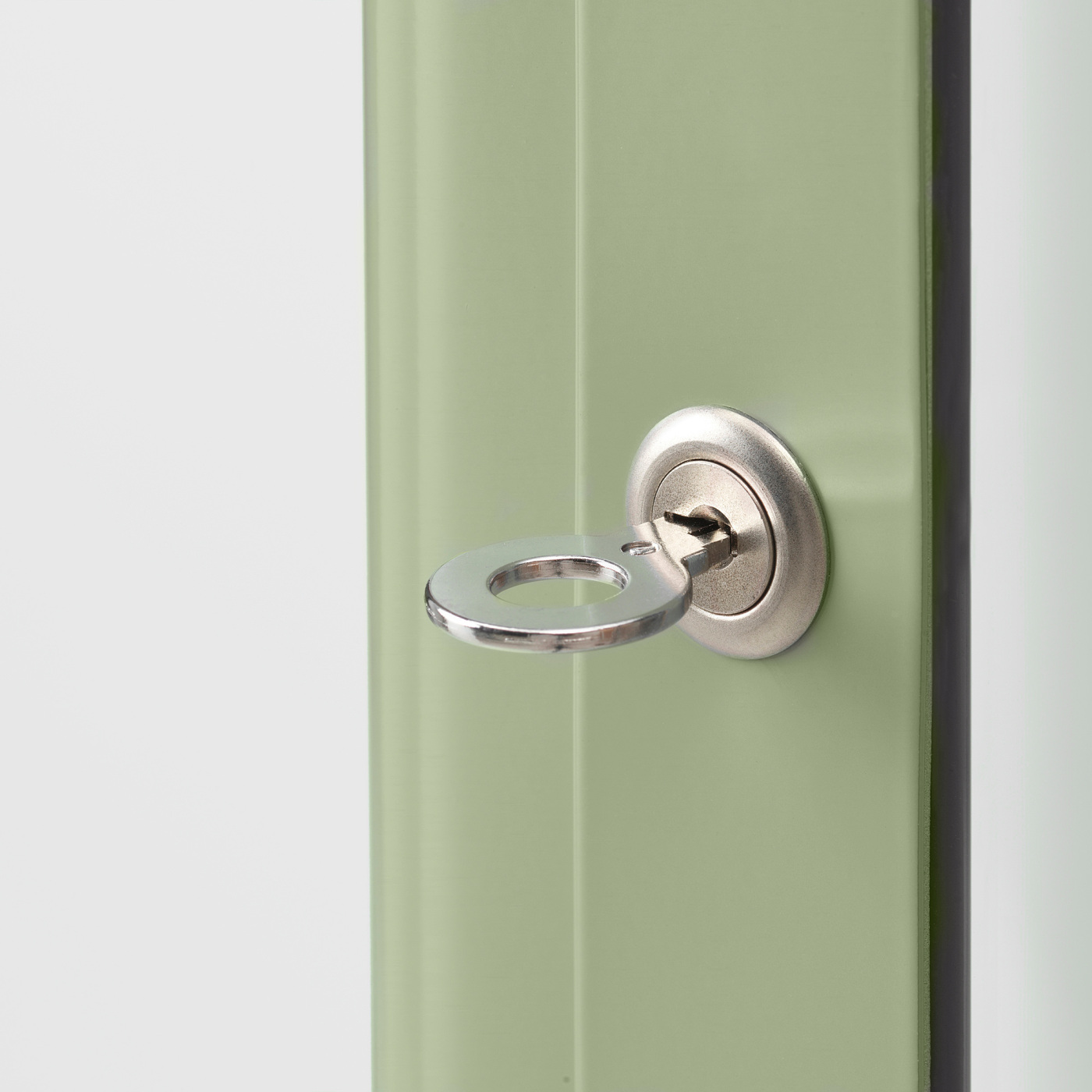 FABRIKÖR glass-door cabinet pale grey-green - IKEA