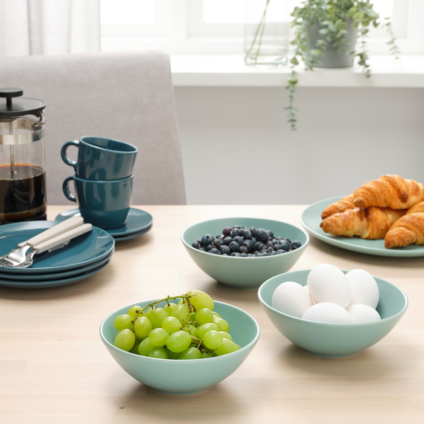 FÄRGKLAR bowl matt light turquoise - IKEA