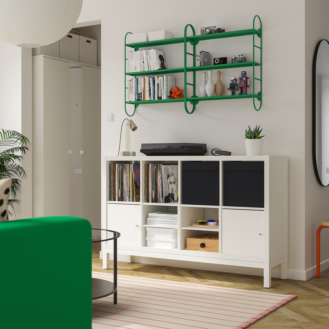 FÄRGSÄTTARE wall shelf combination green - IKEA