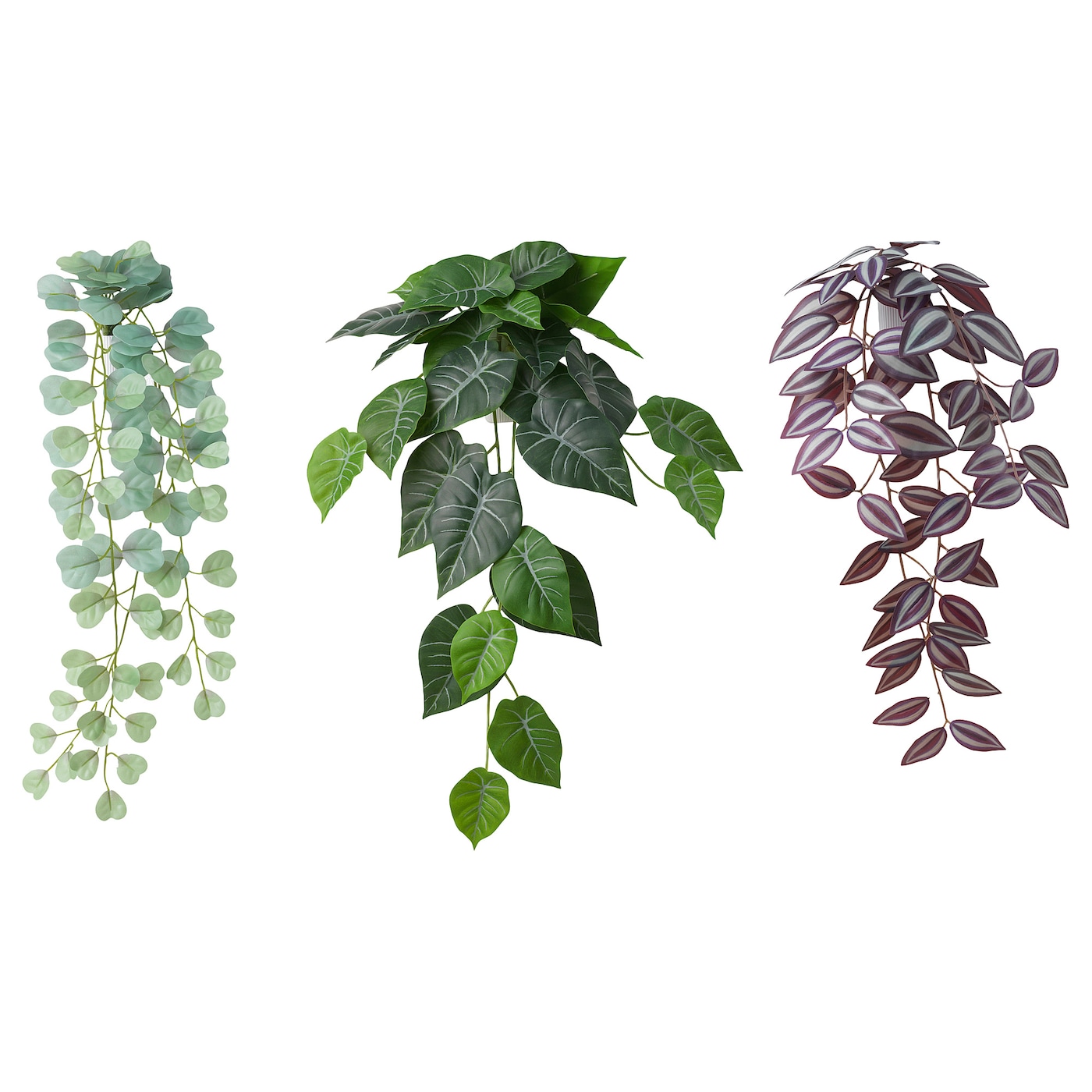 FEJKA artificial plant with wall holder in/outdoor/green/lilac - IKEA
