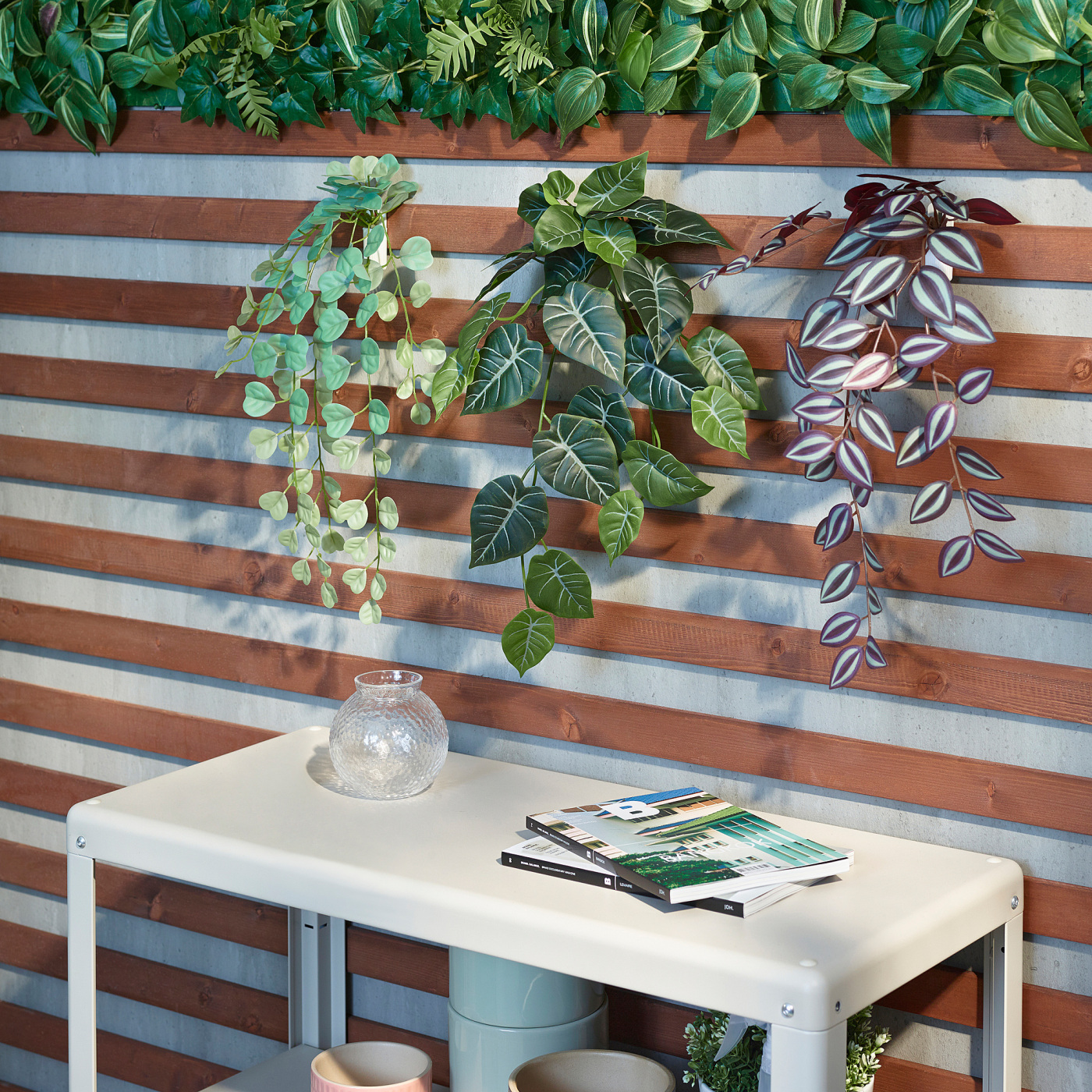 IKEA FEJKA ウォールグリーン大量セット　52枚 FEJKA artificial plant with wall holder in/outdoor/green/lilac - IKEA