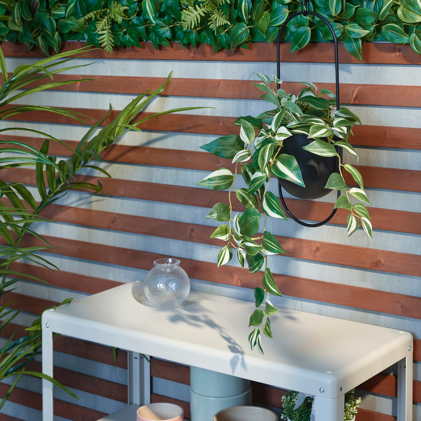 IKEA フェイカ FEJKA artificial potted plant in/outdoor/tradescantia zebrina - IKEA