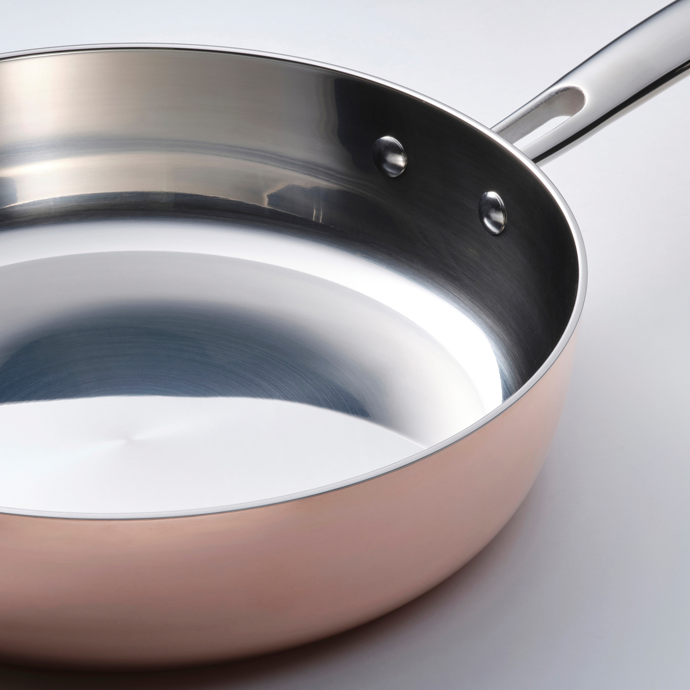 FINMAT sauté pan with lid copper/stainless steel - IKEA