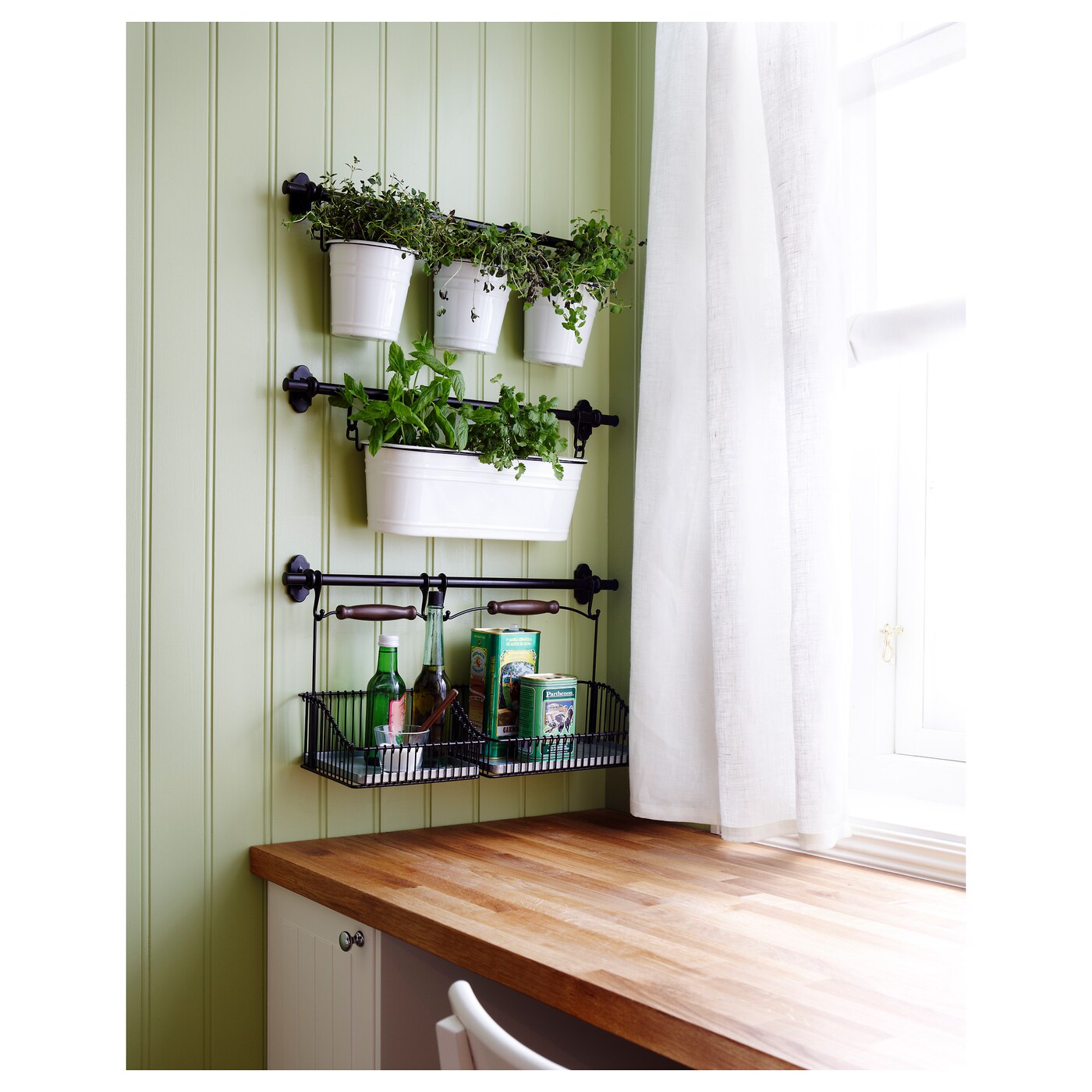 FINTORP wire basket with handle black - IKEA