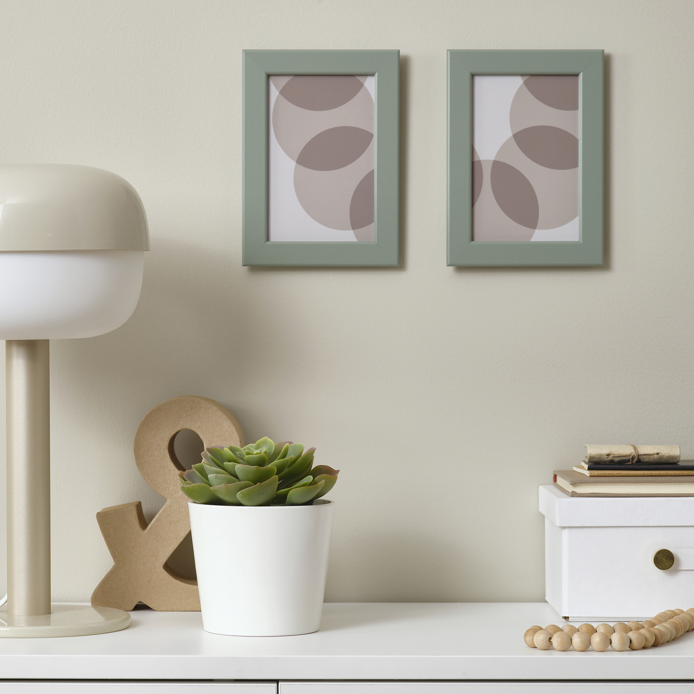 IKEA ブクスボー FISKBO frame light grey-green - IKEA
