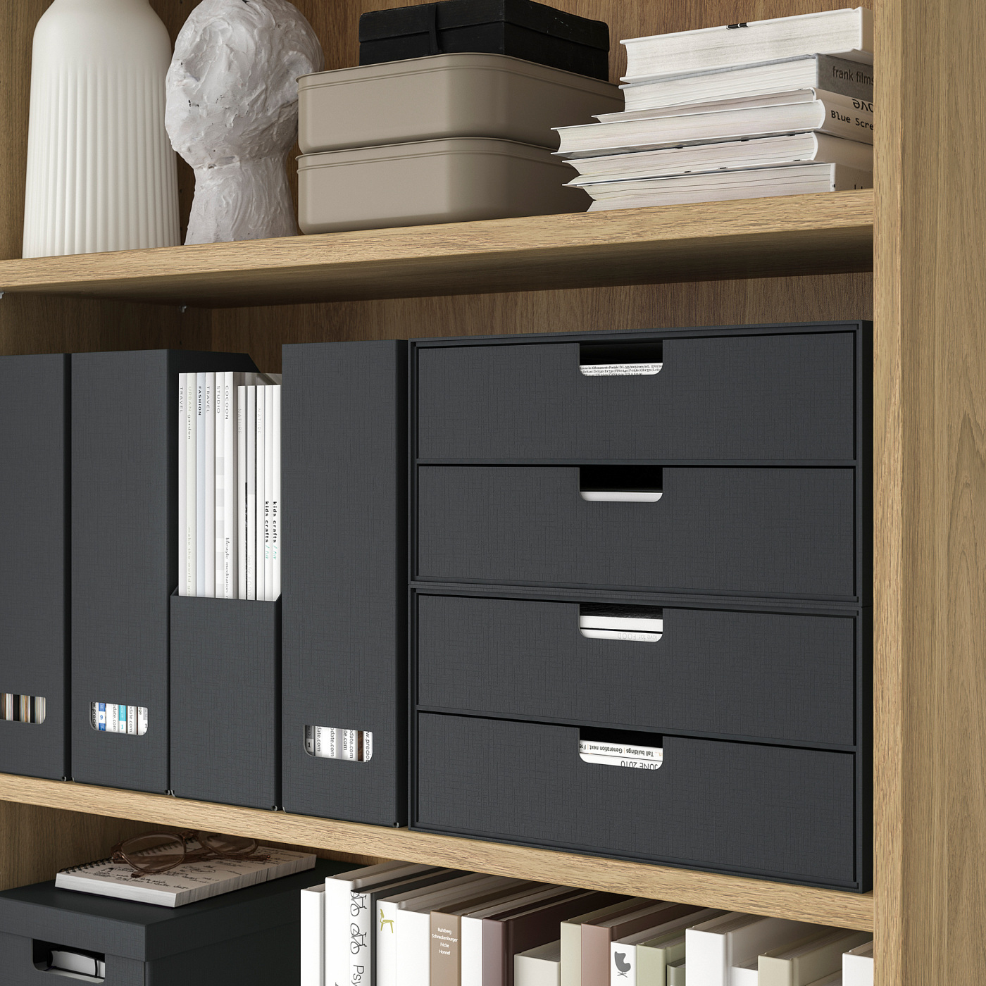 FJÄDERHARV mini chest with 2 drawers anthracite - IKEA