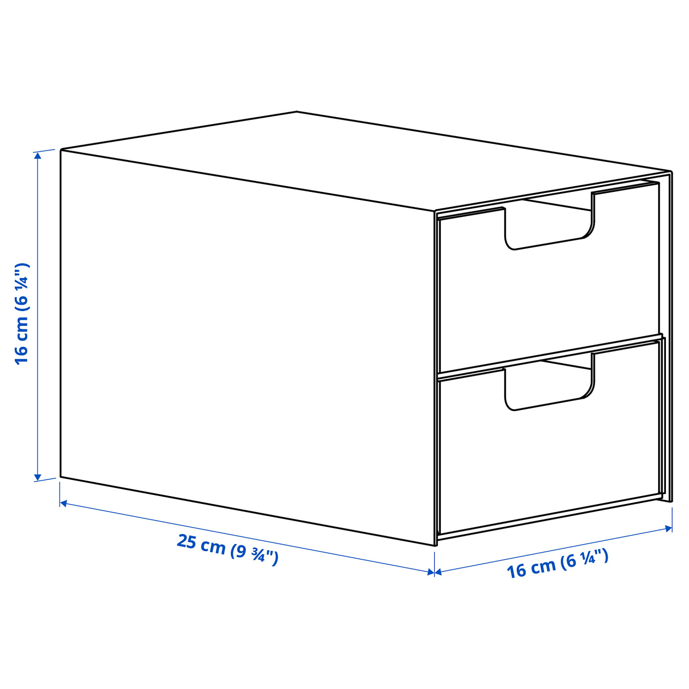 FJÄDERHARV mini chest with 2 drawers white - IKEA