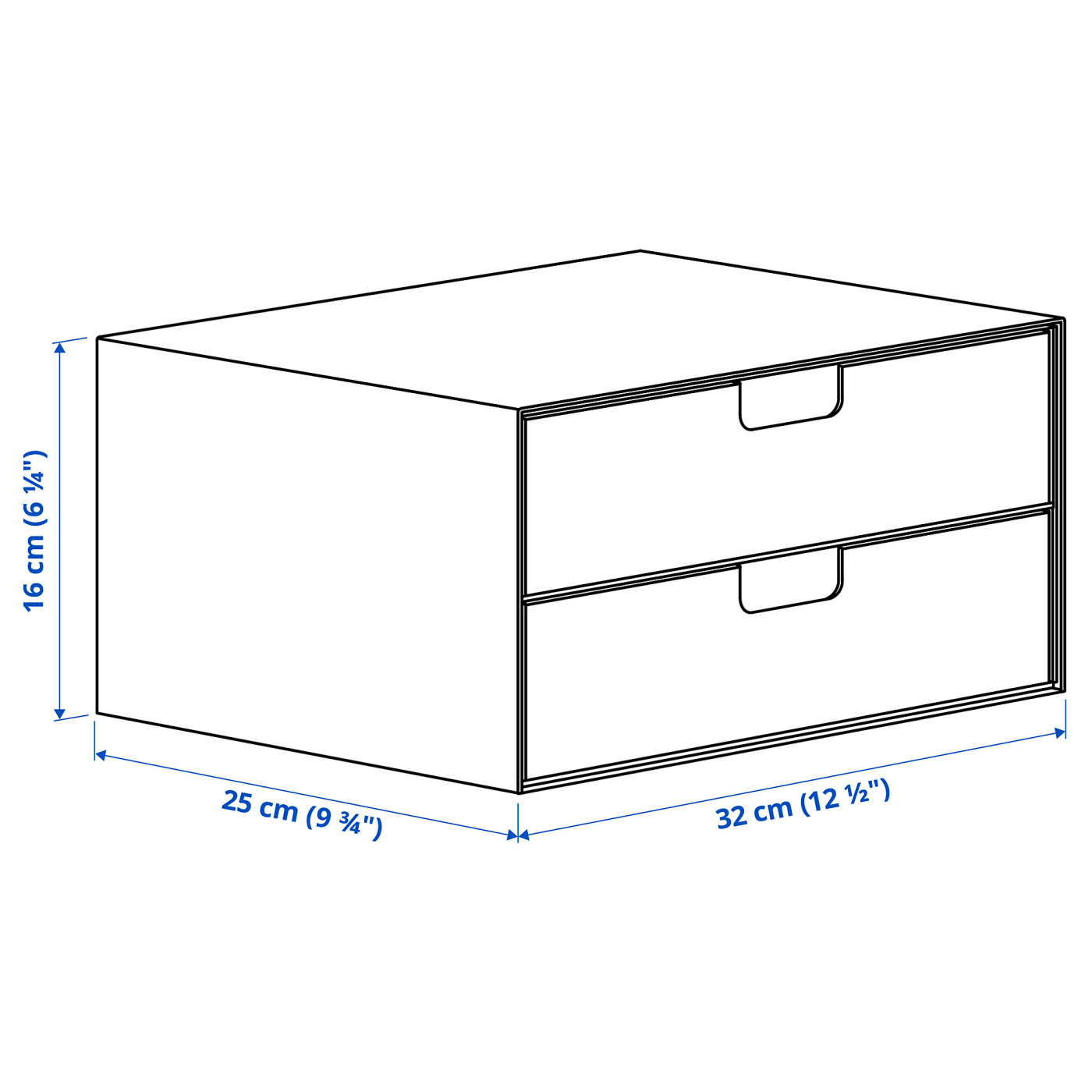 FJÄDERHARV mini chest with 2 drawers white - IKEA