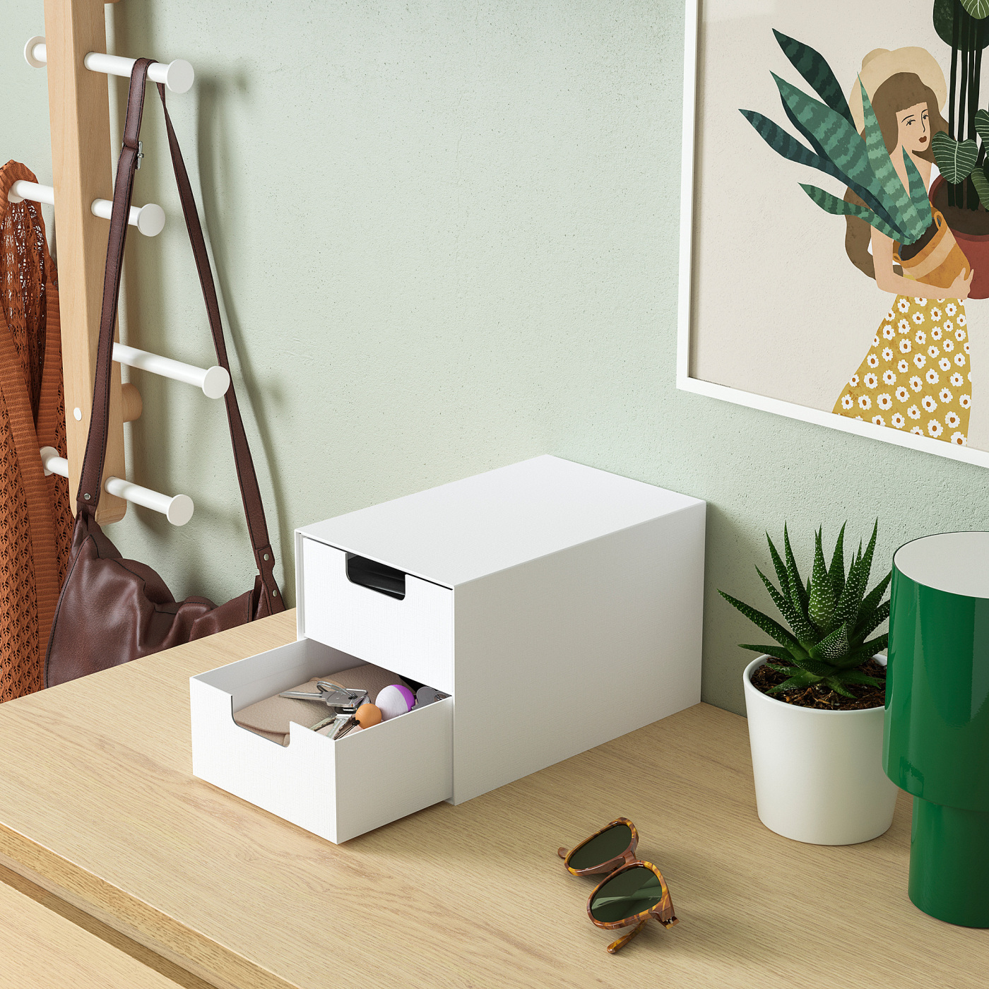 FJÄDERHARV mini chest with 2 drawers white - IKEA