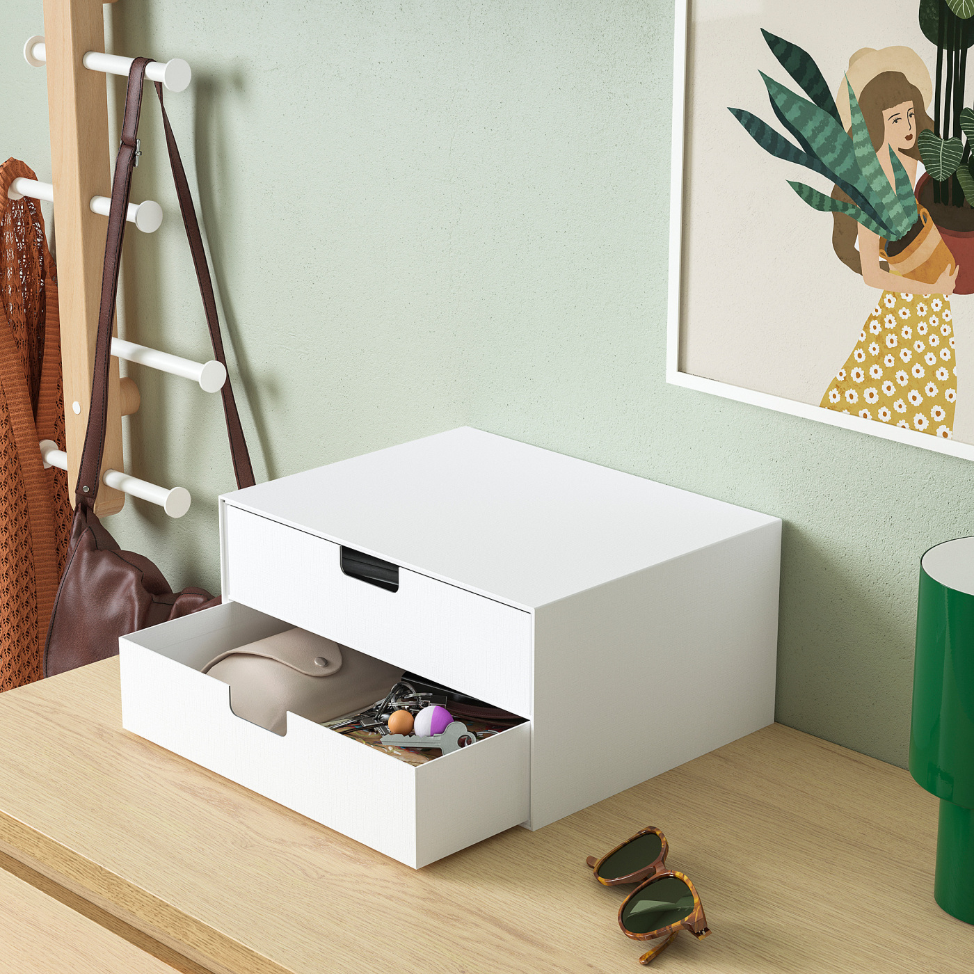 FJÄDERHARV mini chest with 2 drawers white - IKEA