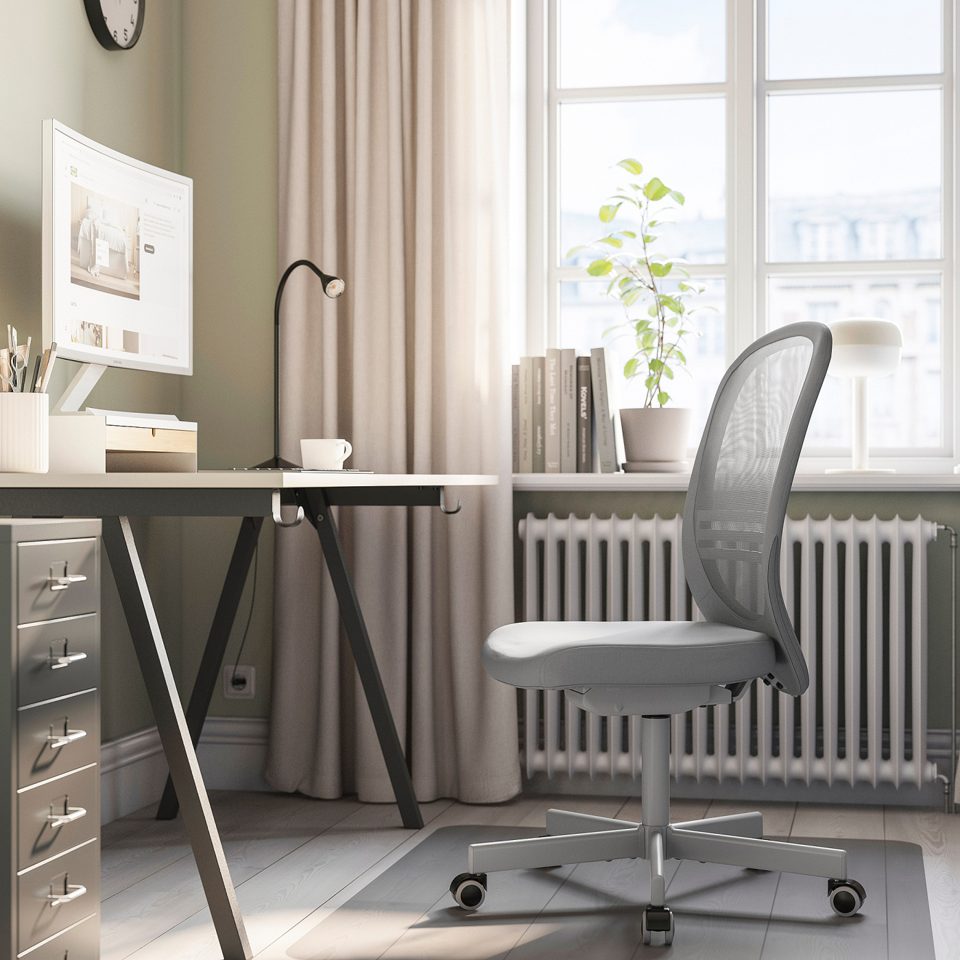 FLINTAN office chair Diseröd grey - IKEA