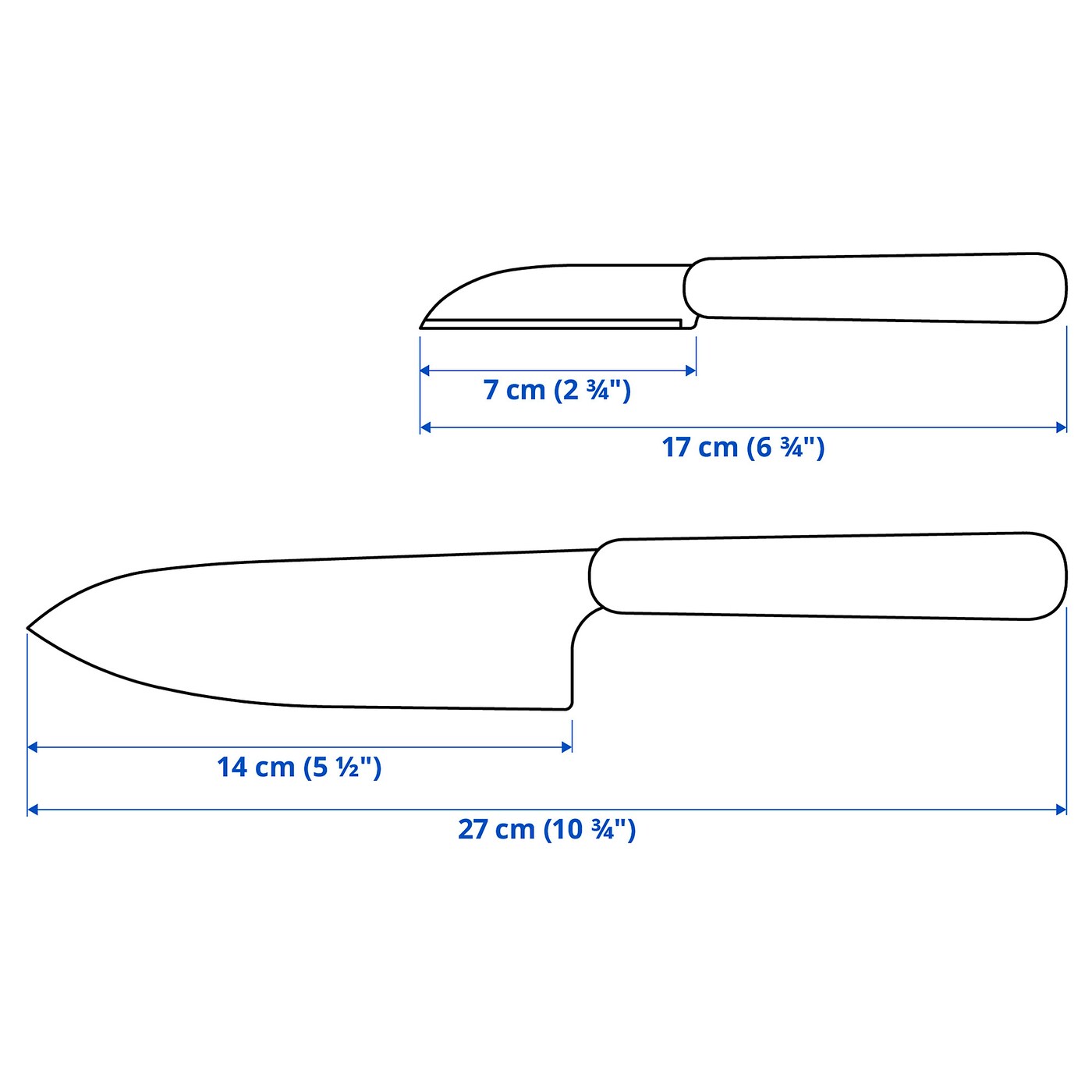 FÖRDUBBLA 2-piece knife set grey - IKEA