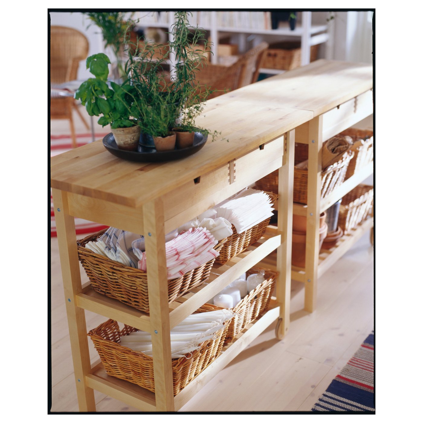 FÖRHÖJA kitchen trolley birch - IKEA