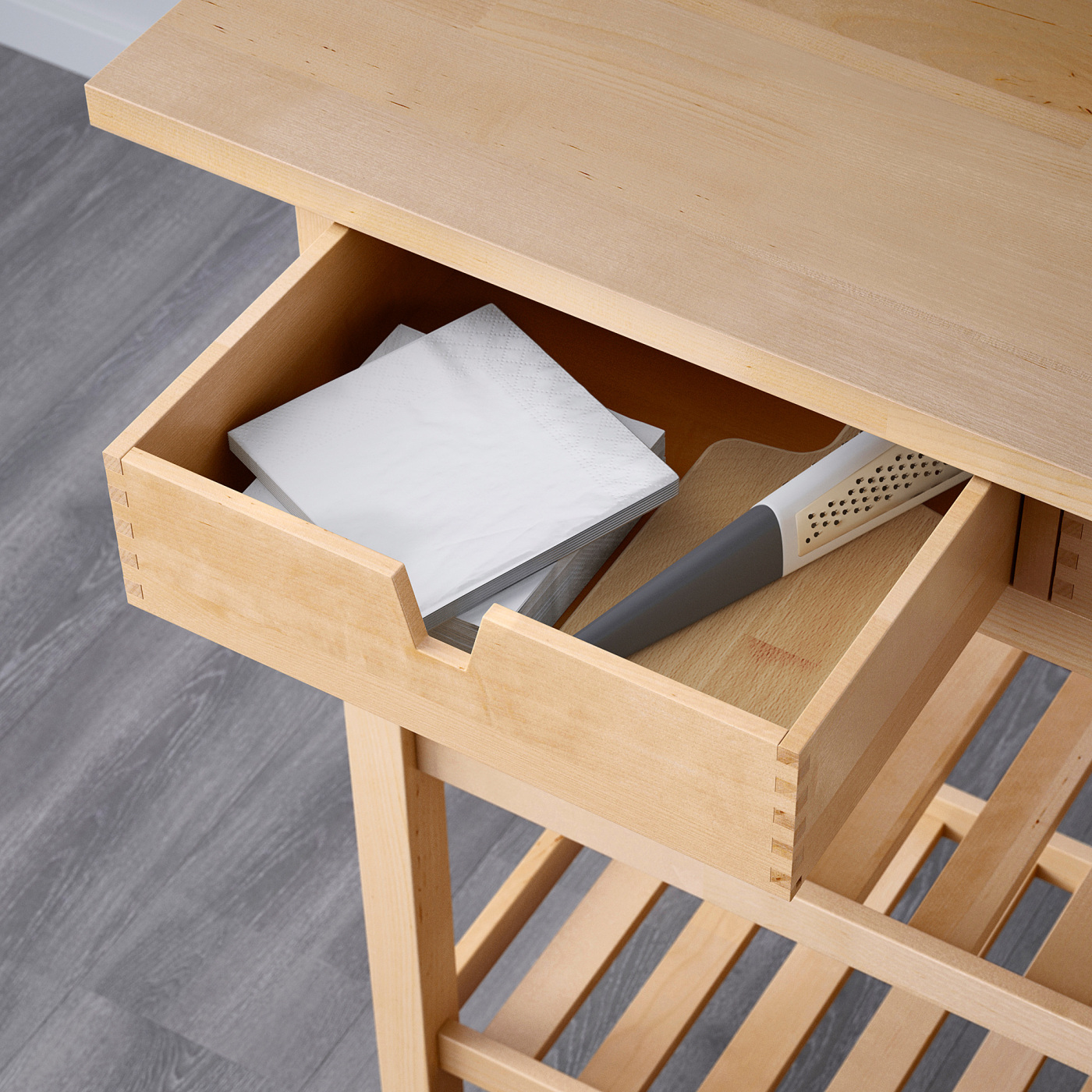 IKEA フォルホイア FÖRHÖJA kitchen trolley birch - IKEA