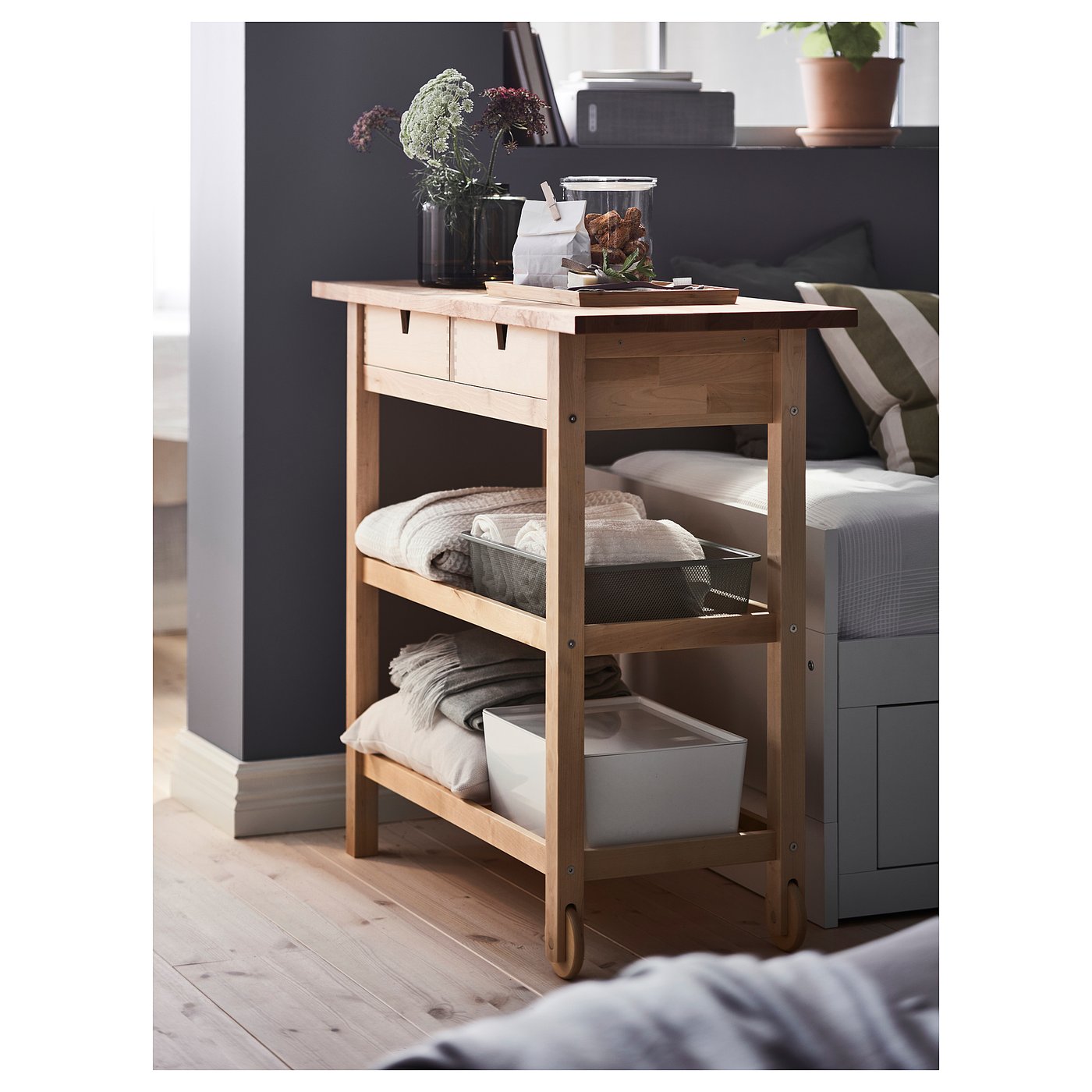 【たまこ様】 IKEA キッチンワゴン FORHOJA 2段 FÖRHÖJA kitchen trolley birch - IKEA