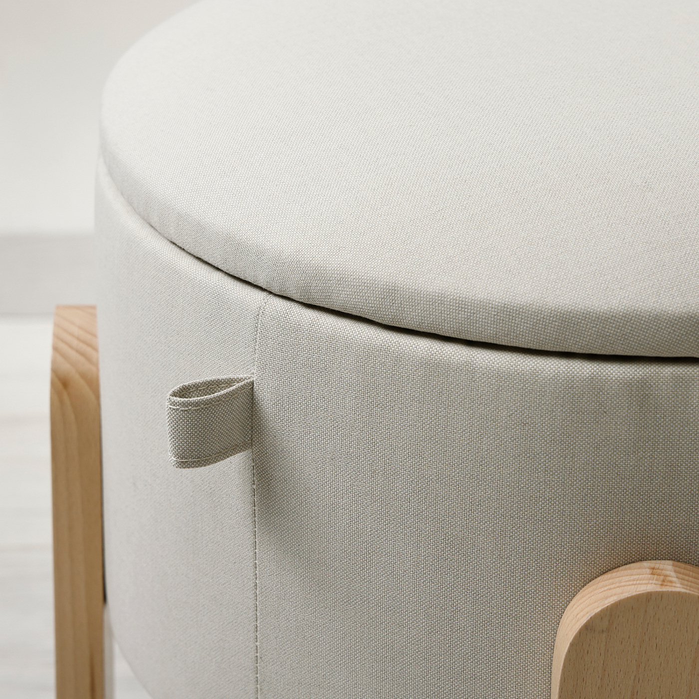 FÖRLUNDA pouffe with storage/Vissle beige - IKEA