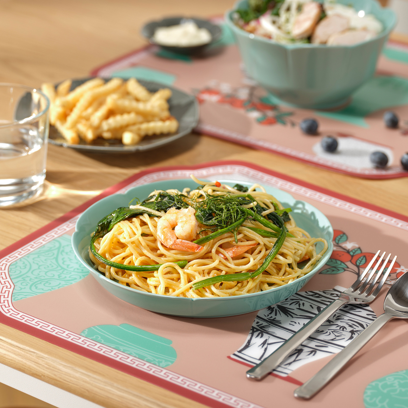 FÖSSTA deep plate turquoise/petals - IKEA