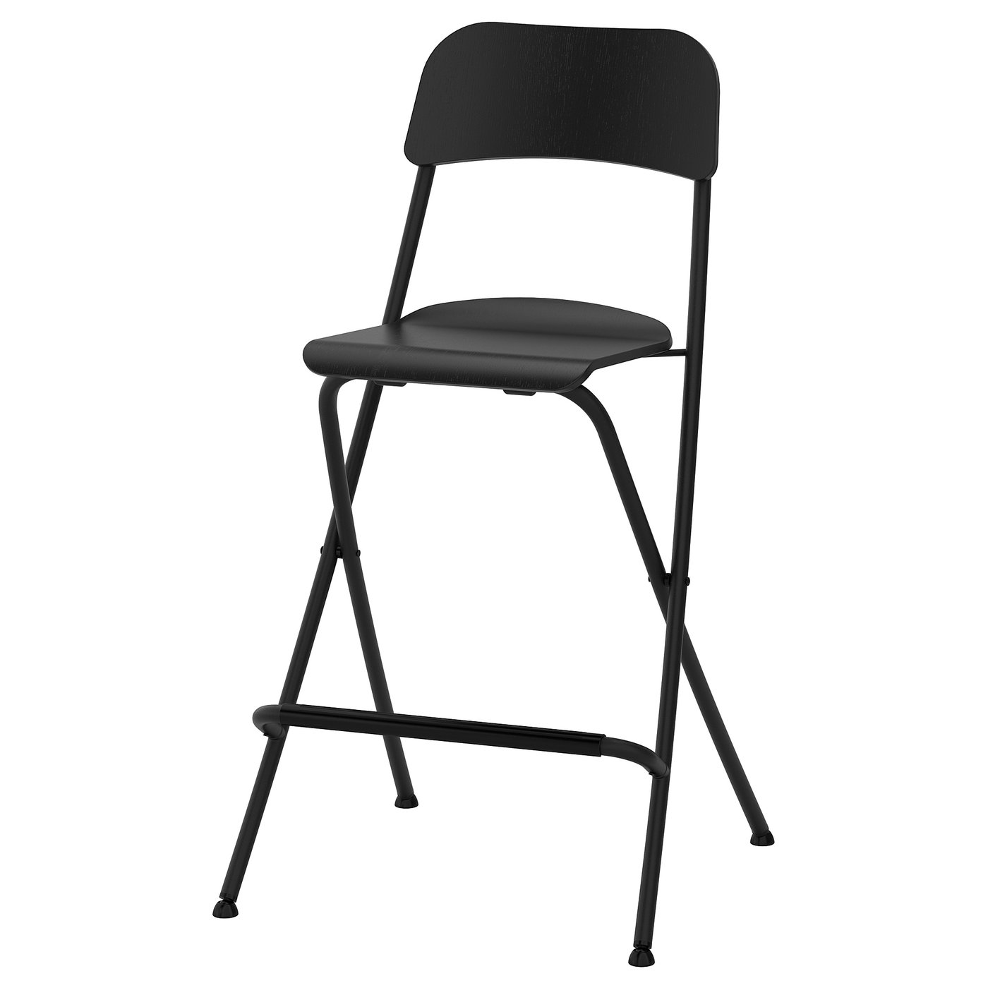 IKEA ハイチェア FRANKLIN フランクリン 2脚セット FRANKLIN bar stool with backrest, foldable counter height black