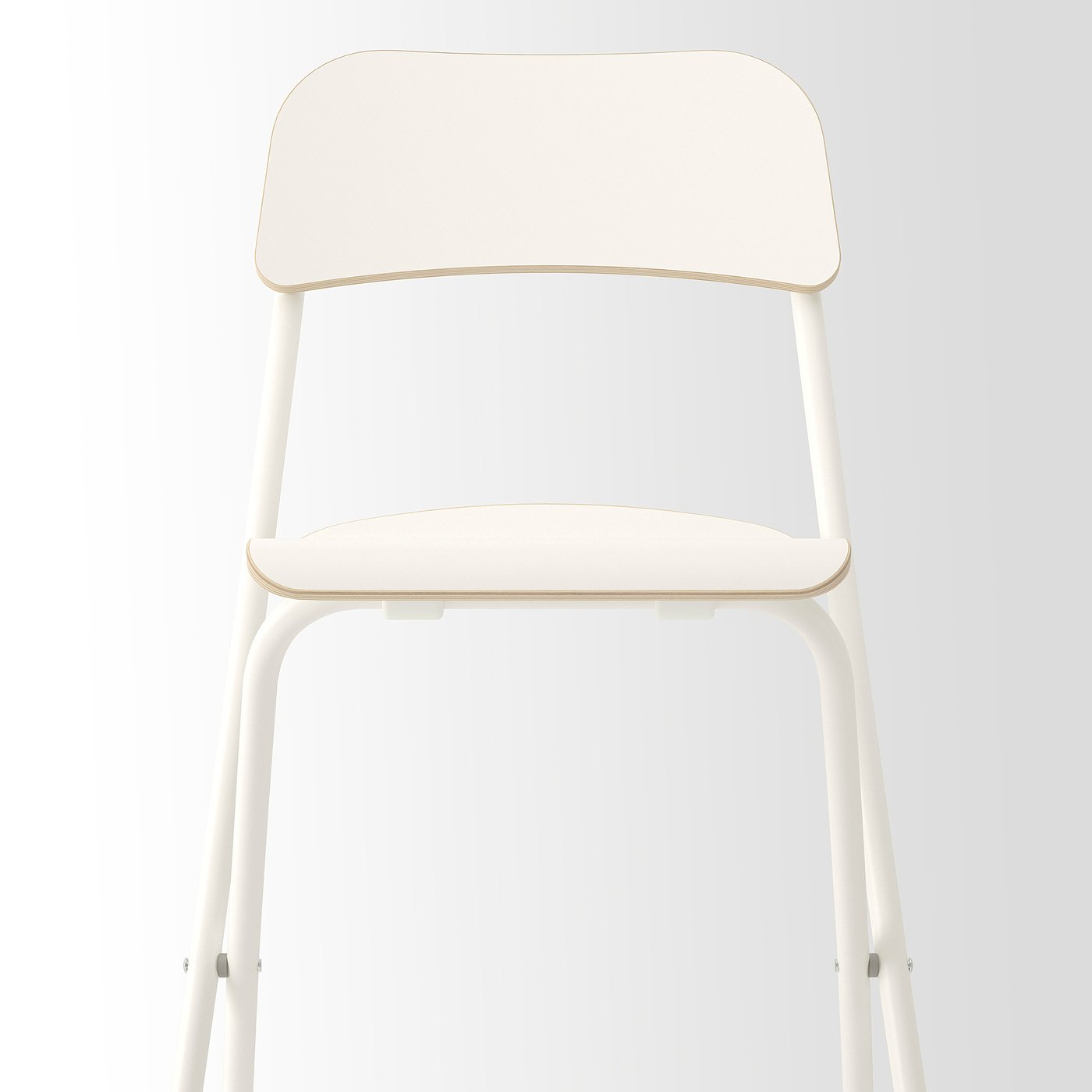 【良品】２脚セット イケア フランクリン 折りたたみ ホワイト FRANKLIN FRANKLIN bar stool with backrest, foldable counter height