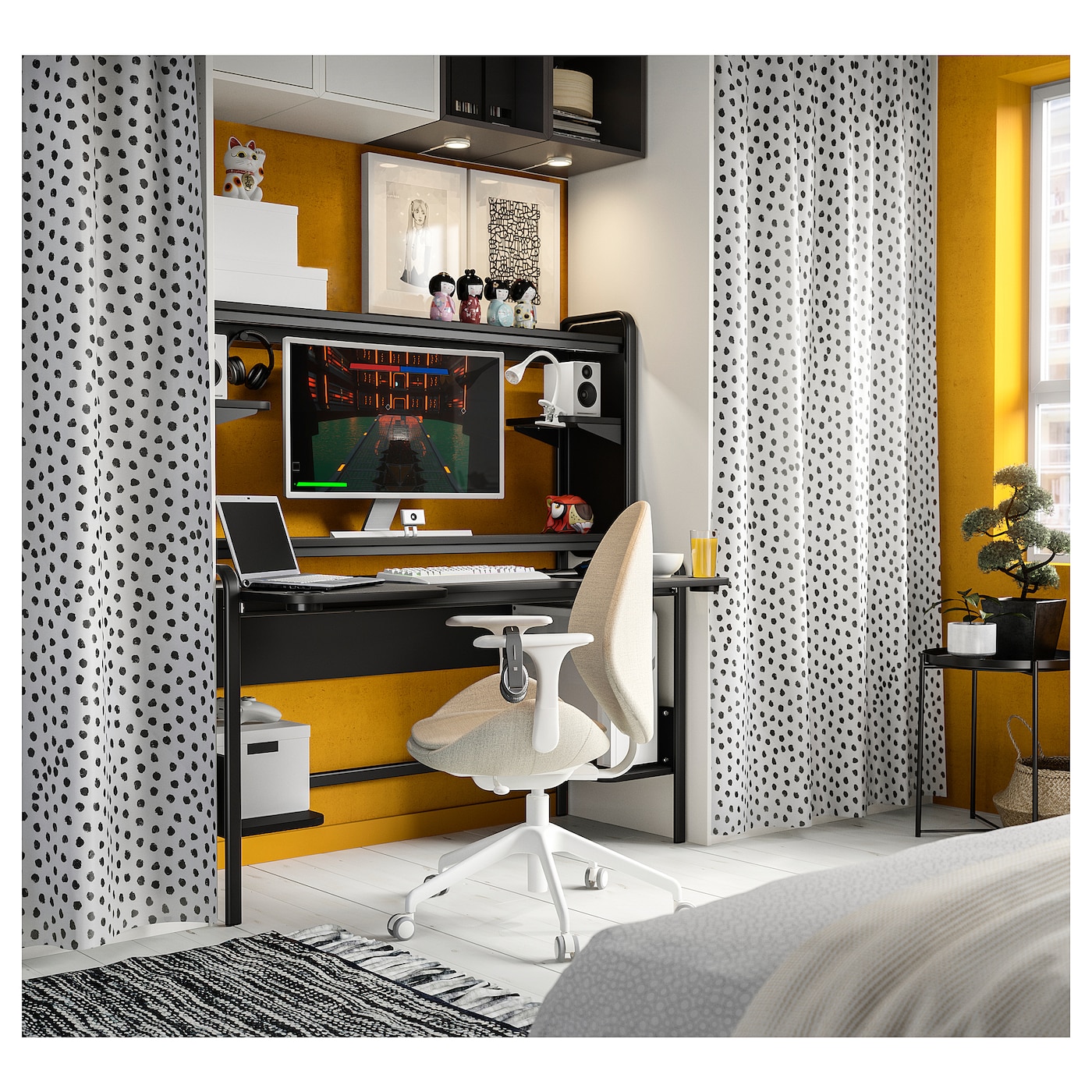 Amazon.co.jp: IKEA MATCHSPEL/FREDDE ゲーミングデスク&チェア ブラック : ホーム＆キッチン