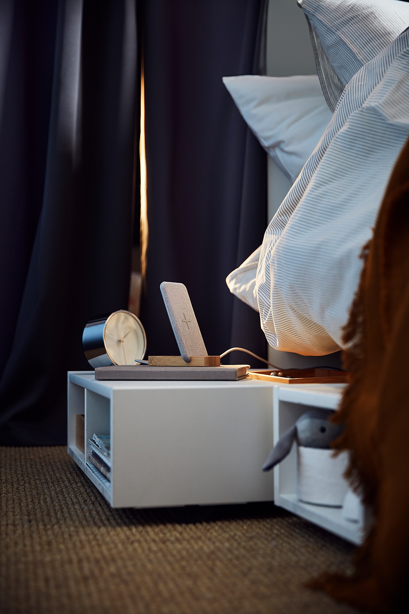 FREDVANG underbed storage/bedside table white - IKEA